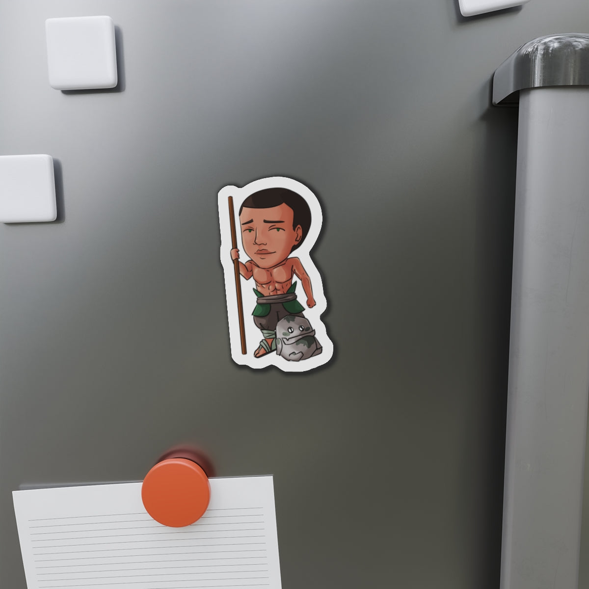 Eddie with Little Izzy Magnet (Chibi-Style)
