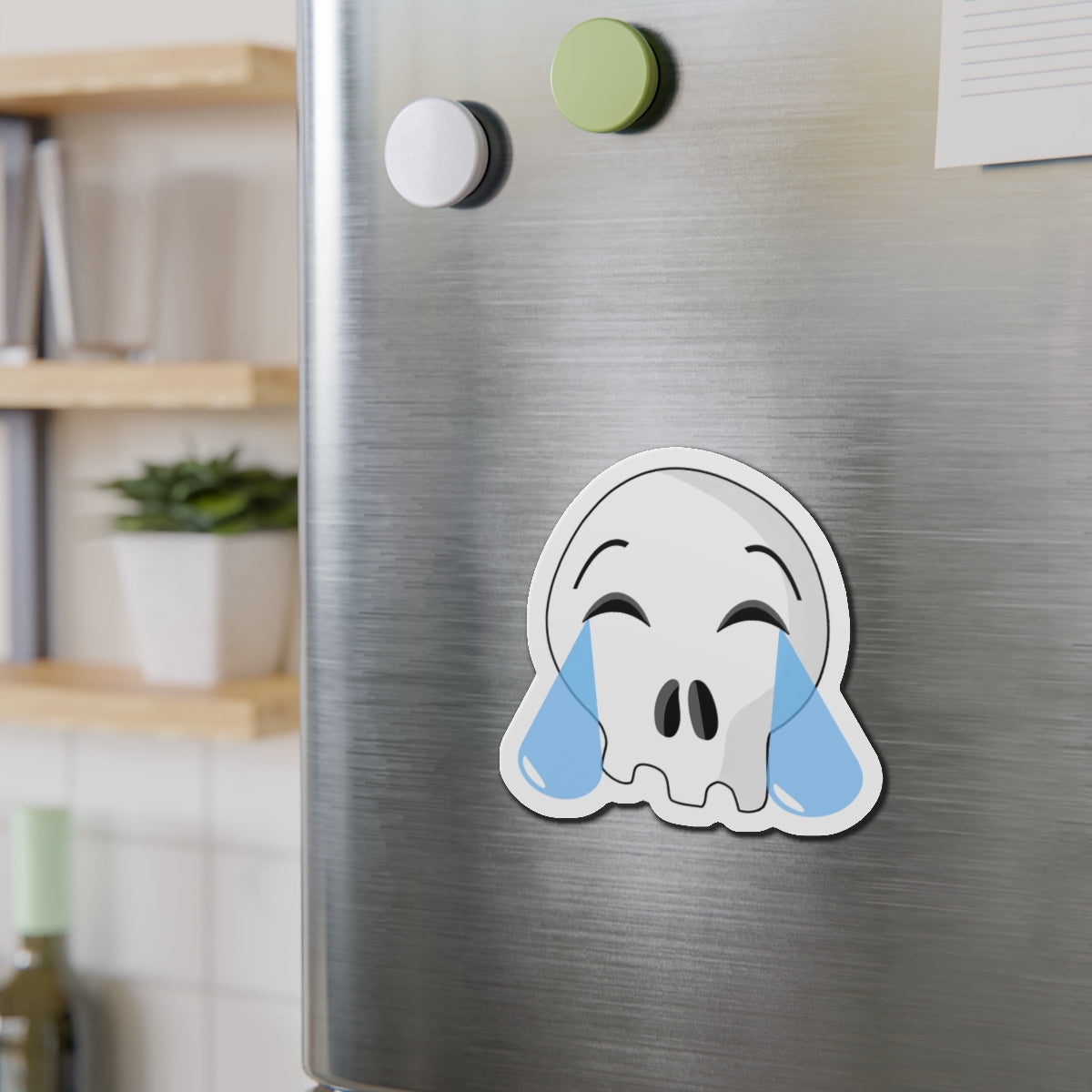 Laughing Crying Skull Magnet