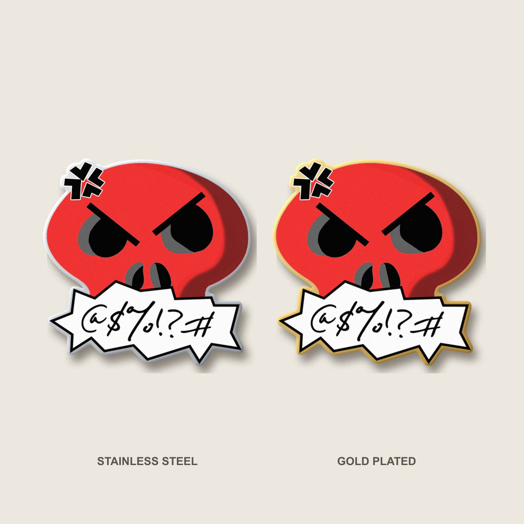 Cursing Skull Pin