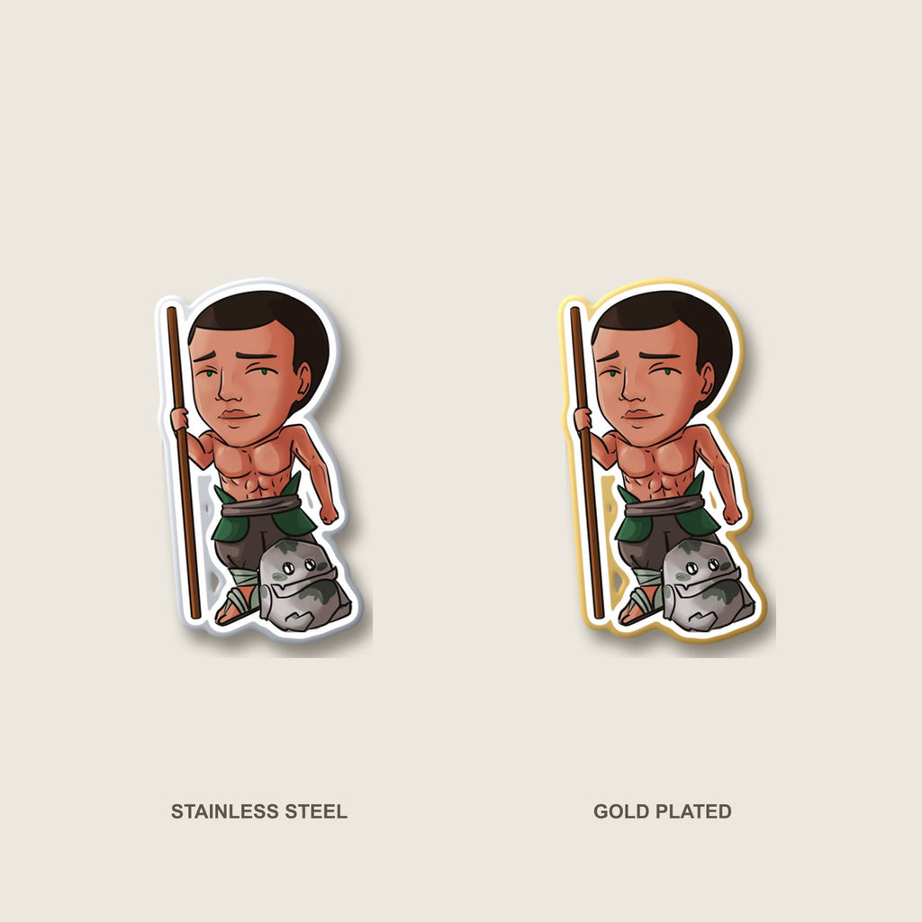 Eddie with Little Izzy Pin (Chibi-Style)
