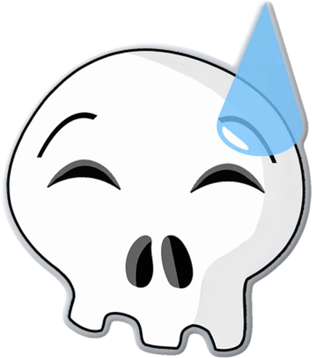 Nervous Sweating Skull Pin